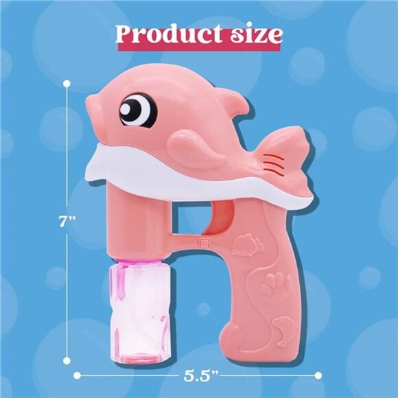 JOYIN 2 Bubble Guns Kit, Whale Automatic Bubble Maker Blower Machine with 4 - Picture 6 of 7
